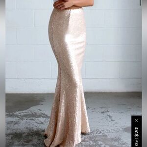 Lulus Holiday Sequin Maxi Skirt